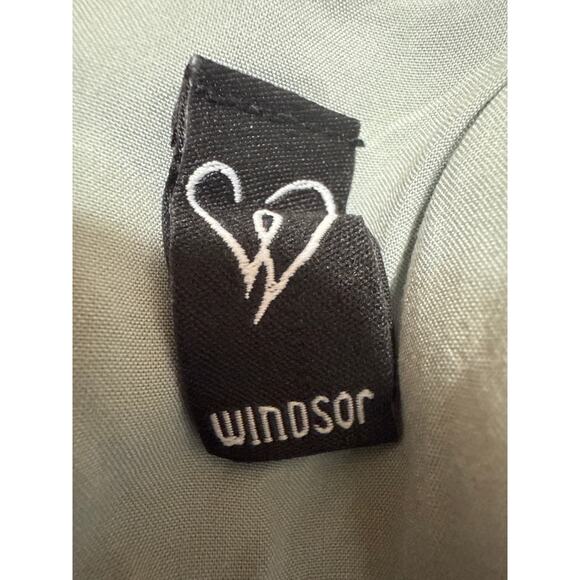 Windsor Romantic Blue Sleeveless Floral Ruffled Chiffon Mini Skater Dress Size S - Picture 6 of 7